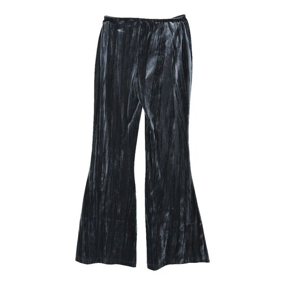Urban Outfitters Apolonia Velvet Flare Pants Gray Blk Medium Whimsigoth Y2K 90s - Picture 3 of 9